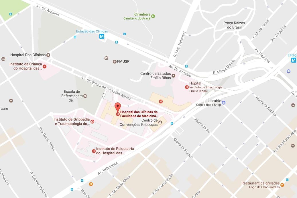 Χάρτης της Clínicas νοσοκομείο