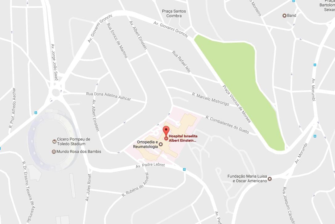 Χάρτης της Israelita Albert Einstein hospital