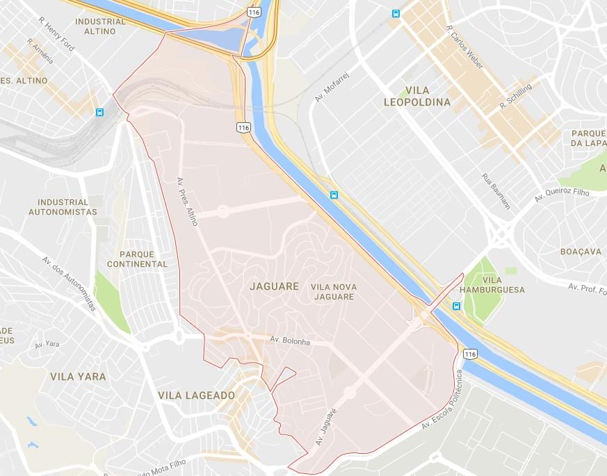Χάρτης της Jaguaré Σάο Πάολο