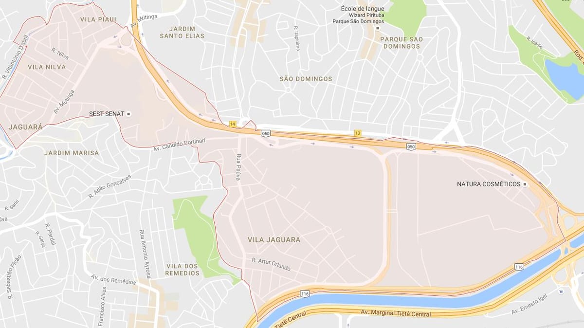 Χάρτης της Jaguara Σάο Πάολο