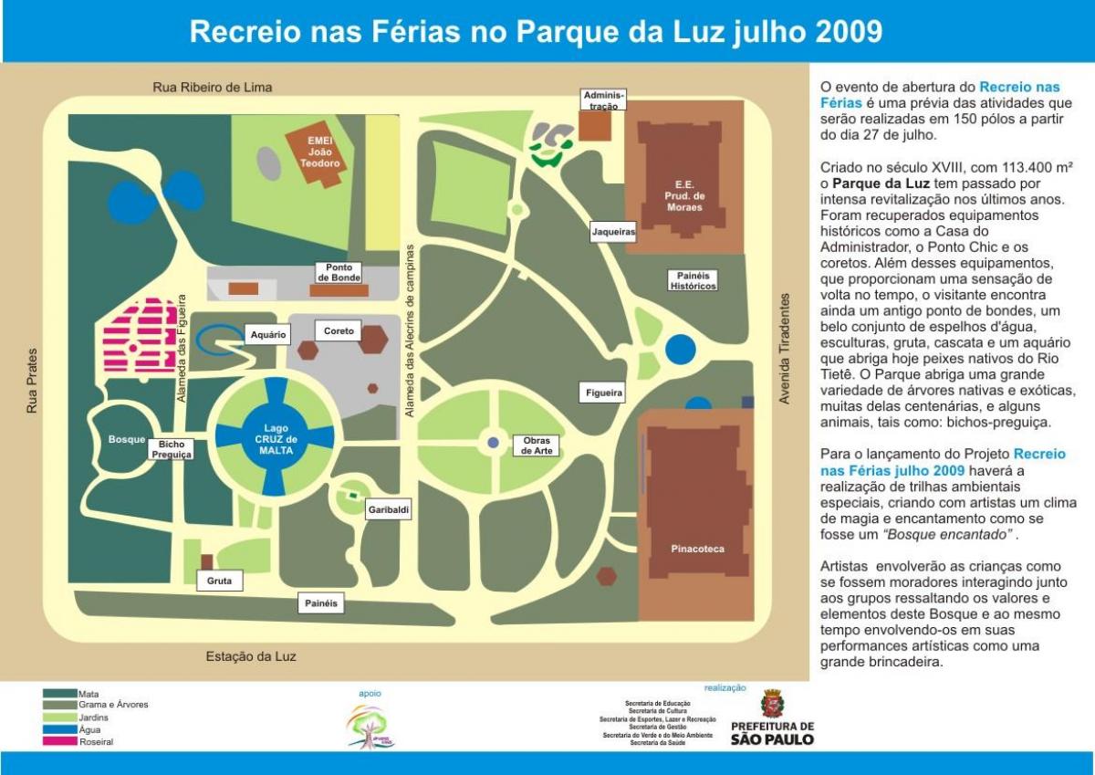 Χάρτης της Luz park, Σάο Πάολο