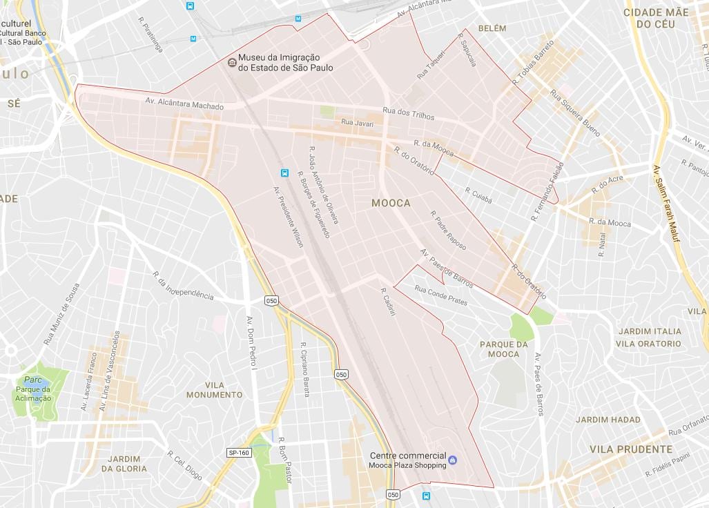 Χάρτης της Mooca Σάο Πάολο
