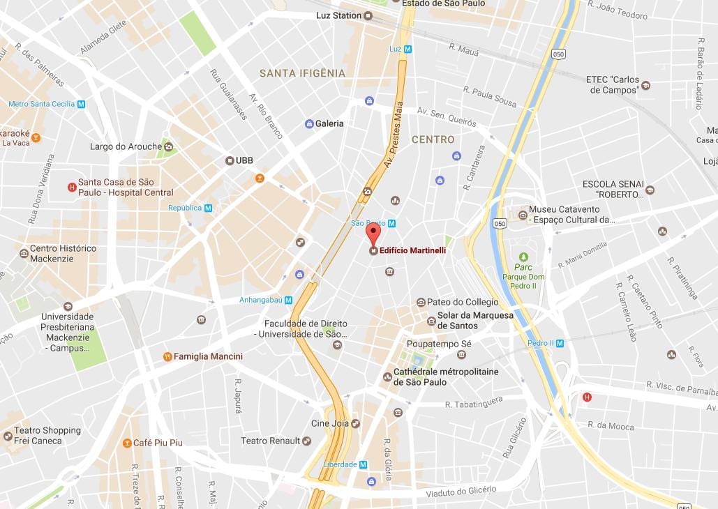 Χάρτης της Prédio Martinelli