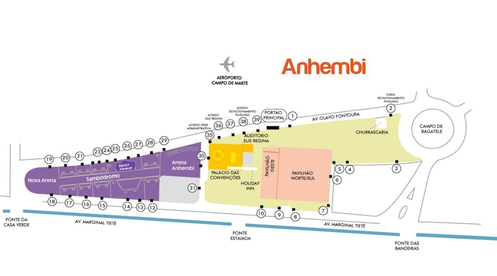 Χάρτης της São Paulo Anhembi