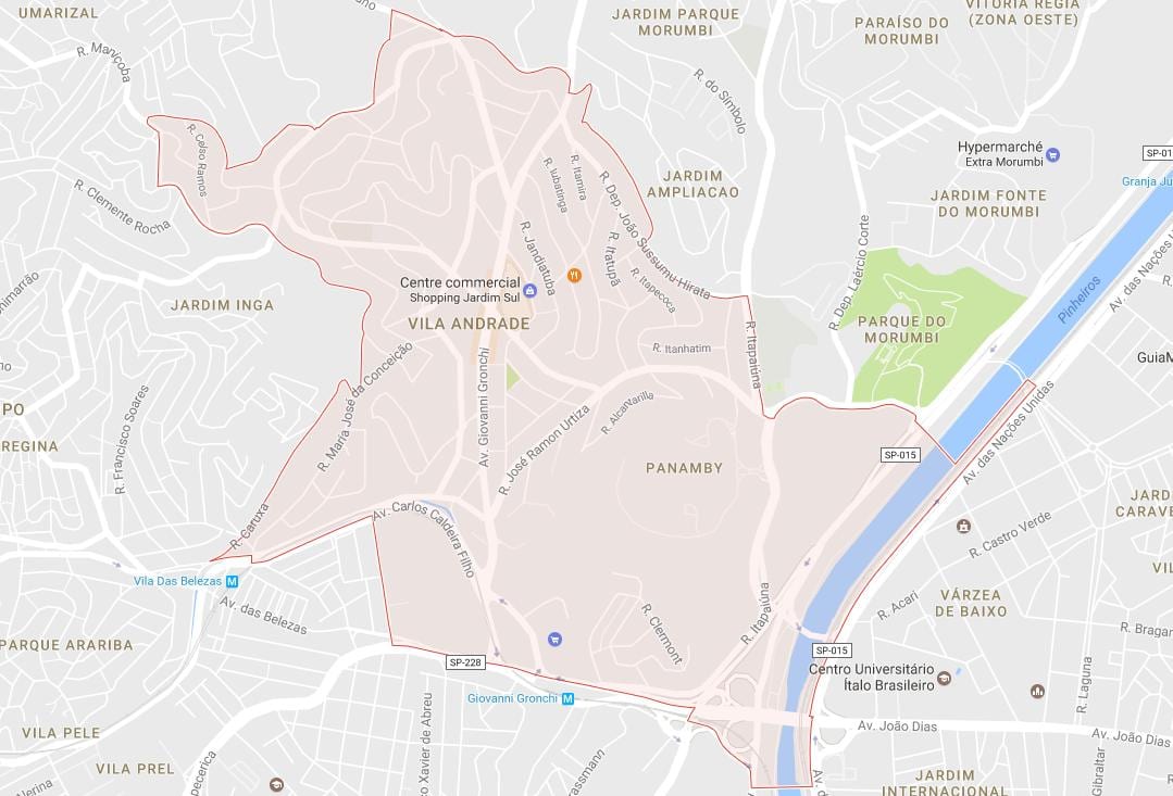 Χάρτης της Vila Andrade Σάο Πάολο