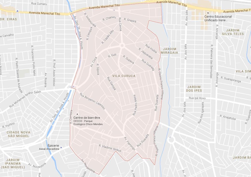 Χάρτης της Vila Curuçá Σάο Πάολο