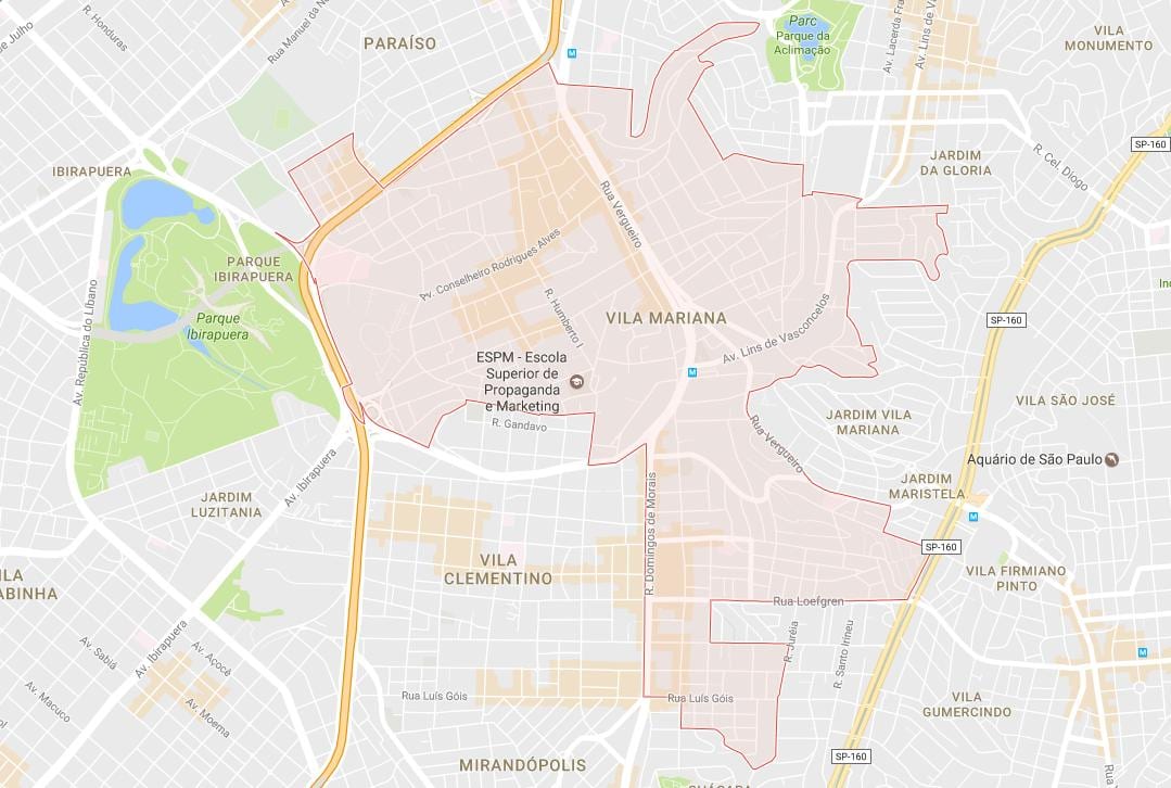 Χάρτης της Vila Mariana Σάο Πάολο