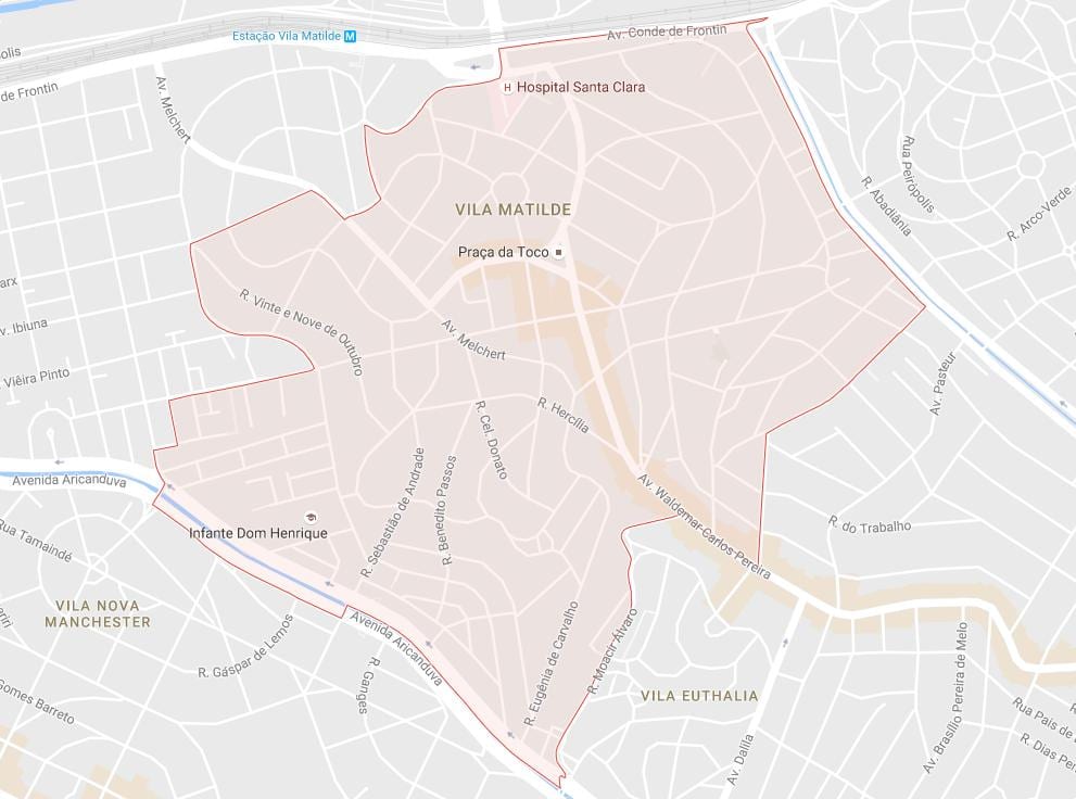 Χάρτης της Vila Matilde Σάο Πάολο
