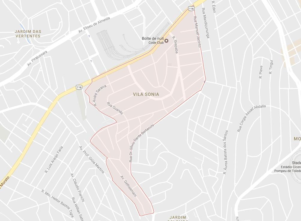 Χάρτης της Vila Sônia Σάο Πάολο