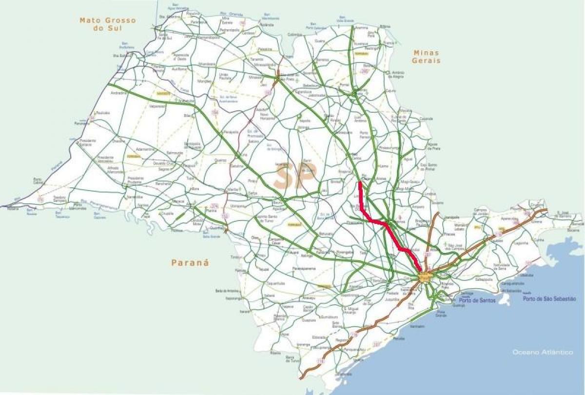 Χάρτης της Βανδειραντεσ εθνική οδό - SP 348