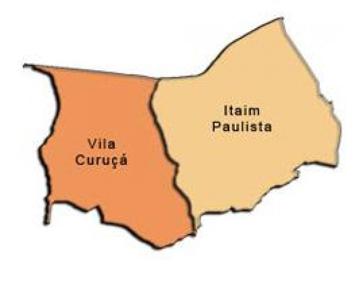 Χάρτης της Ιταιμ Παυλιστα - Vila Curuçá υπο-νομού