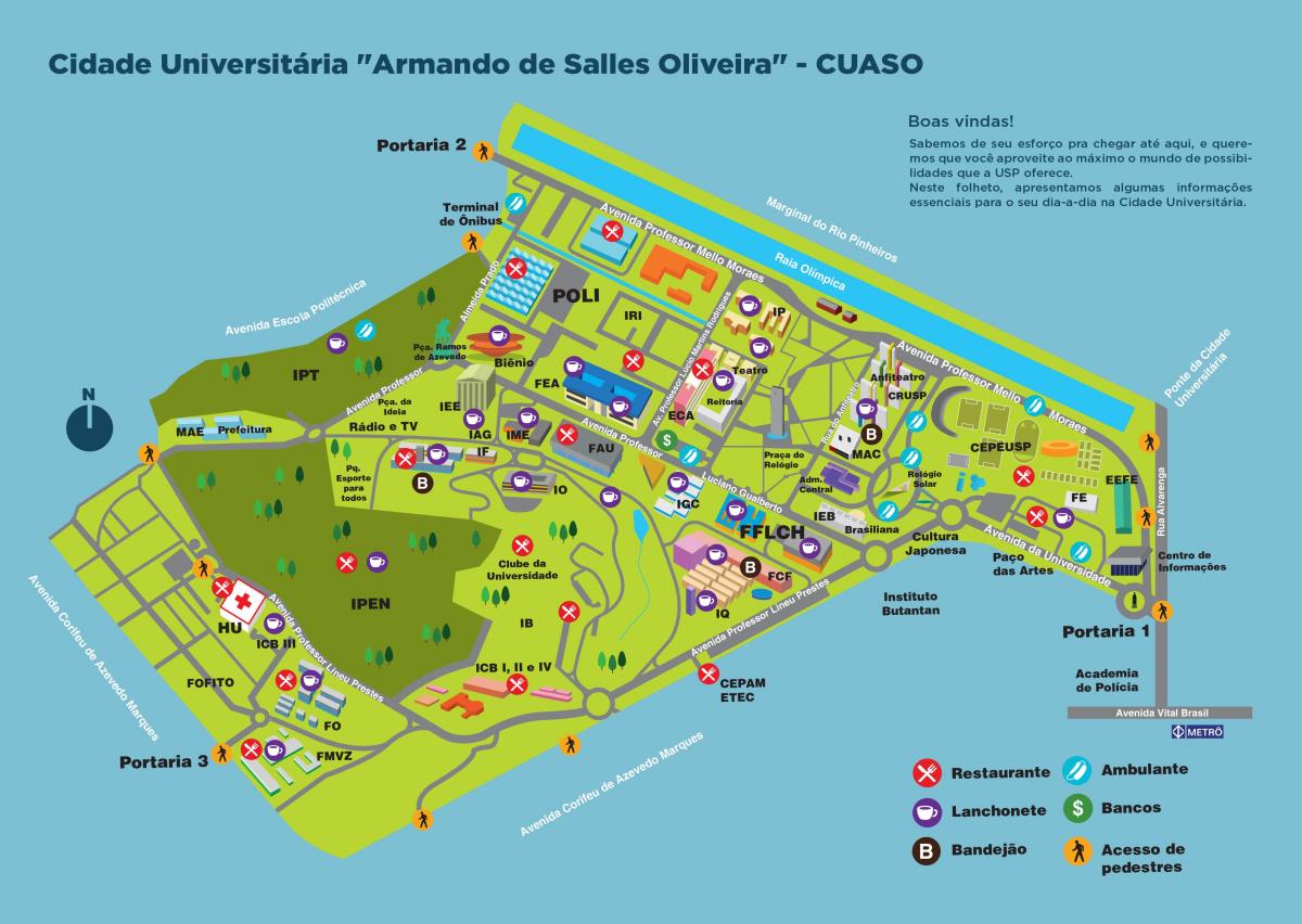 Χάρτης του πανεπιστημίου Armando de Salles Oliveira - CUASO