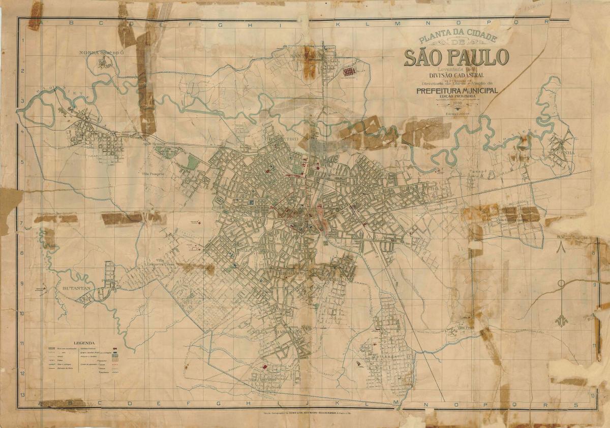 Χάρτης της πρώην Σάο Πάολο - 1916