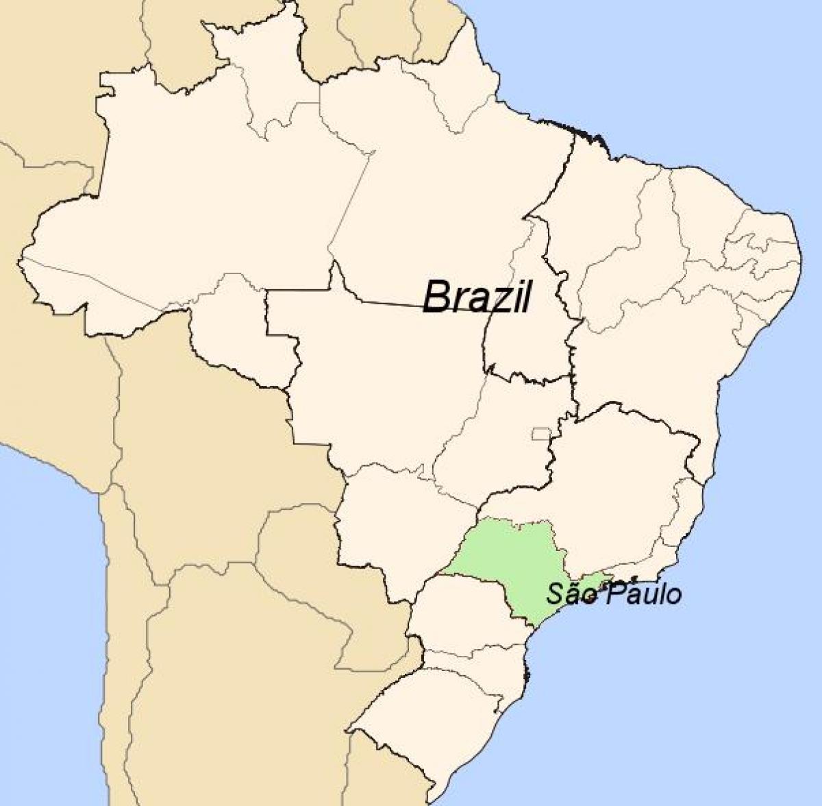 Χάρτης του Σάο Πάολο στη Βραζιλία