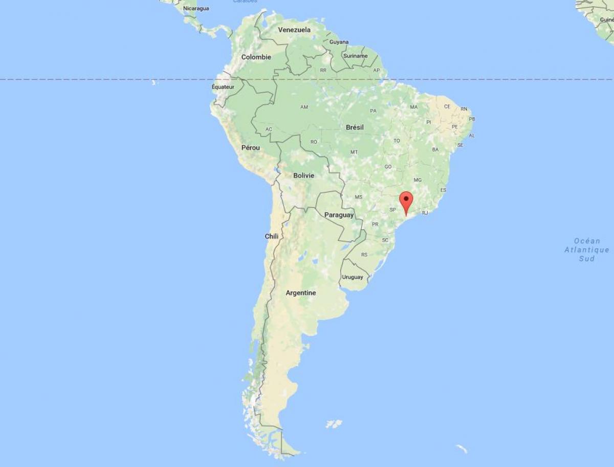 Χάρτης του Σάο Πάολο στη Νότια Αμερική