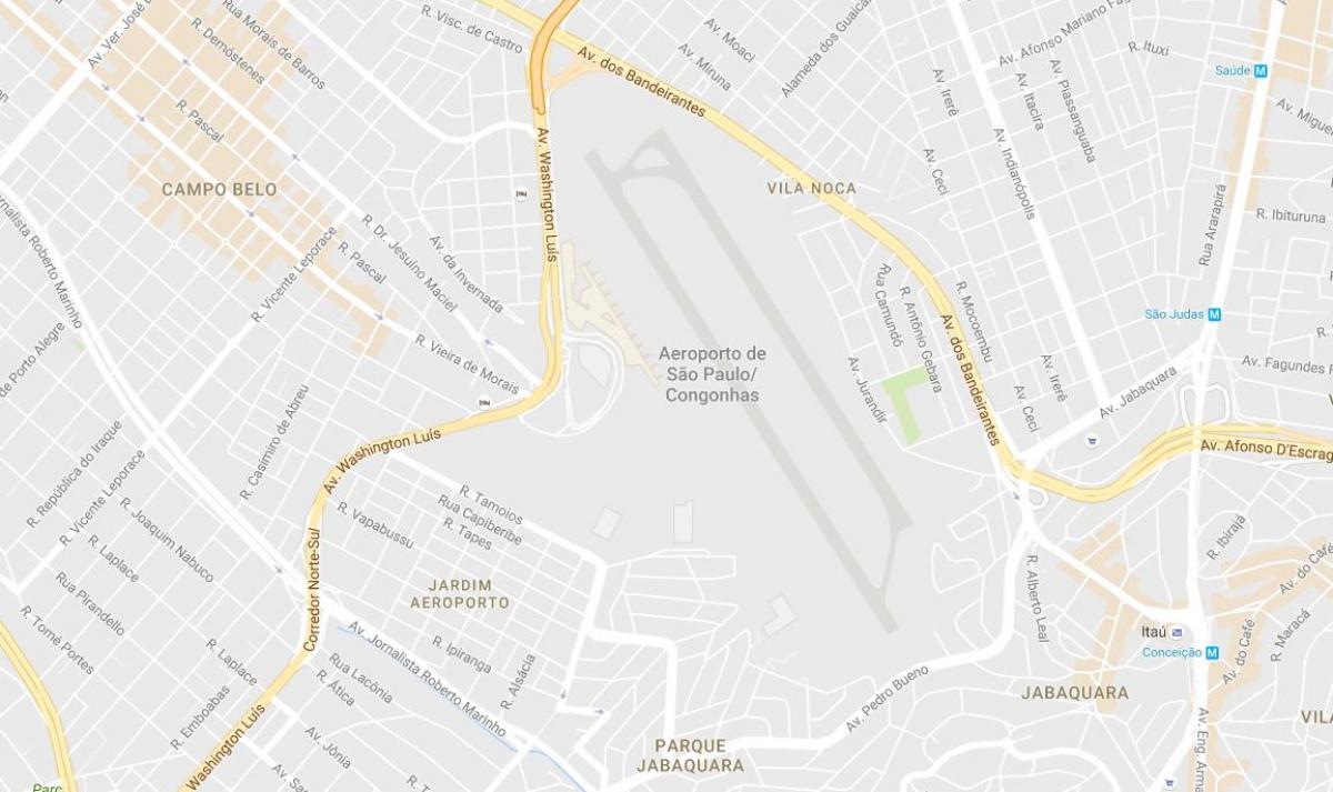 Χάρτης από το αεροδρόμιο Congonhas