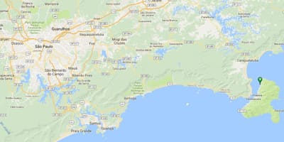 Χάρτης της παραλίας Iate Clube de Santos