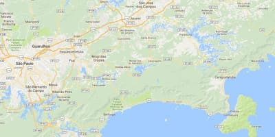 Χάρτης της παραλίας Perequê Ασυ