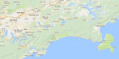 Χάρτης της παραλίας Perequê Μιριμ
