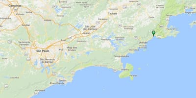 Χάρτης της παραλία Puruba