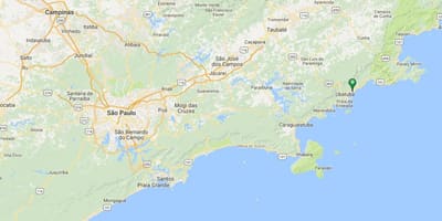 Χάρτης της παραλία Vermelha do Norte