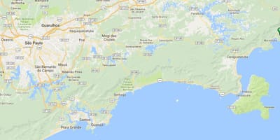 Χάρτης της παραλία Vermelha do Sul