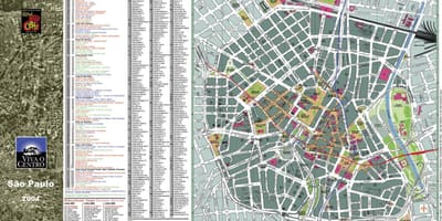 Χάρτης της Σάο Πάολο στο κέντρο της πόλης