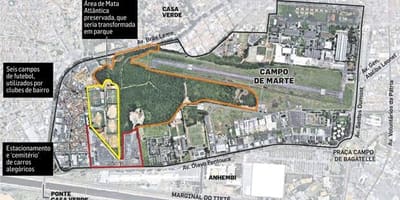 Χάρτης της Σάο Πάολο Campo de Marte αεροδρόμιο