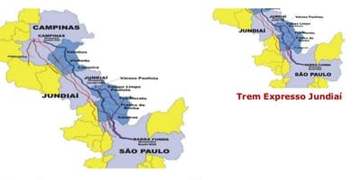 Χάρτης του Σάο Πάολο Expresso Βανδειραντεσ