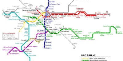 Χάρτης του Σάο Πάολο monorail