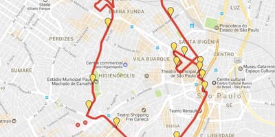 Χάρτης της Ταυρομαχία Διεθνή Sao Silvestre