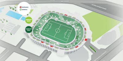 Χάρτης της Allianz Parque - Άνω κερκίδες