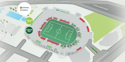 Χάρτης της Allianz Parque - Κάτω κερκίδες