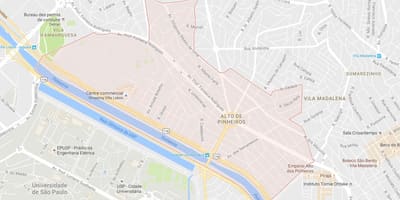 Χάρτης της Alto de Pinheiros του Σάο Πάολο