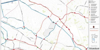 Χάρτης της Aricanduva-Vila Formosa Σάο Πάολο - Δημόσιες συγκοινωνίες