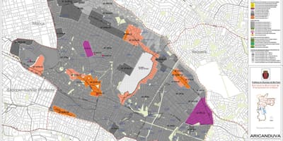 Χάρτης της Aricanduva-Vila Formosa Σάο Πάολο - Κατάληψη του εδάφους