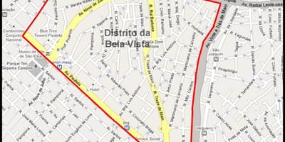Χάρτης της Bela Vista, São Paulo