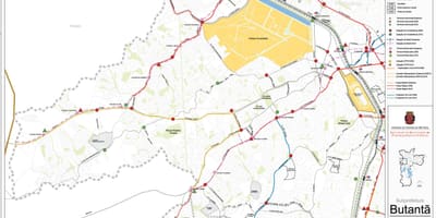 Χάρτης της Butantã Σάο Πάολο - Δημόσιες συγκοινωνίες