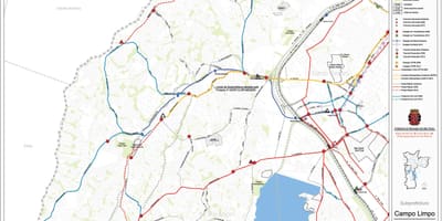 Χάρτης της Campo Limpo Σάο Πάολο - Δημόσιες συγκοινωνίες