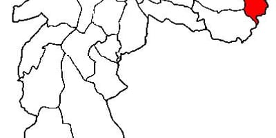 Χάρτης της Cidade Tiradentes υπο-νομού, Σάο Πάολο