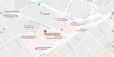 Χάρτης της Clínicas νοσοκομείο