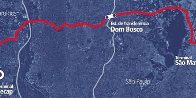Χάρτης της corredor BRT metropolitano Perimetral Τιμόρ