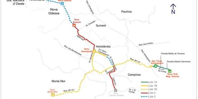 Χάρτης της corredor metropolitano Biléo Soares