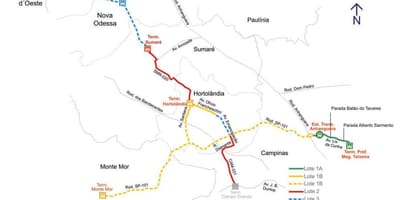 Χάρτης της corredor metropolitano Noroeste