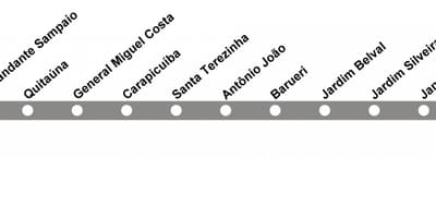 Χάρτης της CPTM Σάο Πάολο - Γραμμή 10 - Διαμάντι