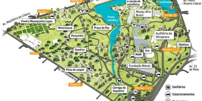 Χάρτης Πάρκο Ibirapuera Σάο Πάολο