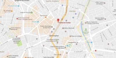Χάρτης της Palácio dos Correios Σάο Πάολο