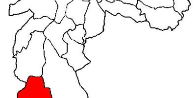 Χάρτης της Parelheiros υπο-νομού, Σάο Πάολο