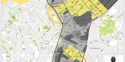 Χάρτης της Pinheiros του Σάο Πάολο - Κατάληψη του εδάφους