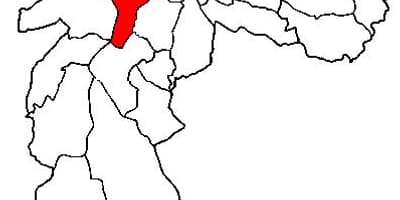 Χάρτης της Pinheiros υπο-νομού, Σάο Πάολο